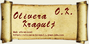 Olivera Kragulj vizit kartica